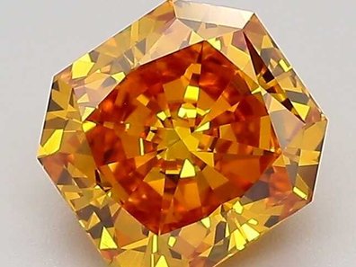 1.59 Ct. Fancy Vivid Orange Radiant Lab-Grown Diamond
