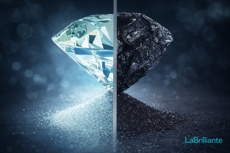 Stunning Radiant Lab Grown Diamond Engagement Ring on Hand with Brilliant Light Dispersion - Visual demonstration of bold rectangular brilliance and modern luxury accessible to today