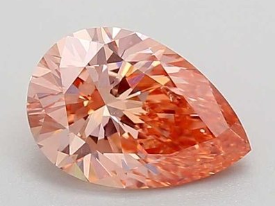 1.07 Ct. Fancy Vivid Orange Pear Lab-Grown Diamond