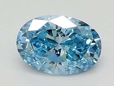 0.57 Ct. Fancy Vivid Blue Oval Lab-Grown Diamond