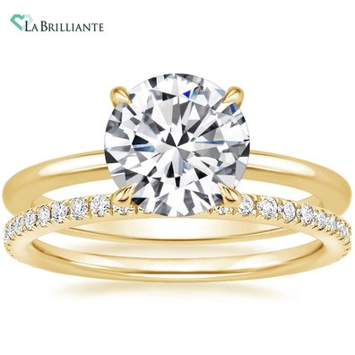Petite Elodie with Luxe Ballad Lab Diamond Ring in 18K Yellow Gold