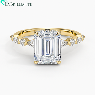 Versailles Hidden Halo Diamond Ring in 18K Yellow Gold