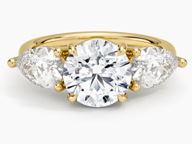 Luxe Opera Three Stone Diamond Ring (1 1_3 ct. tw.) in 18K Yellow Gold