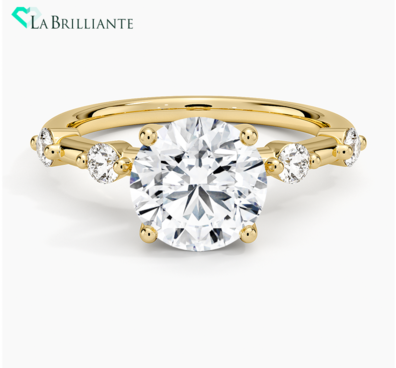 Aimee 1.7mm Diamond Ring in 18K Yellow Gold