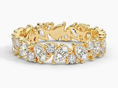 Grand Lab Diamond Eternity Ring in 14K Yellow Gold