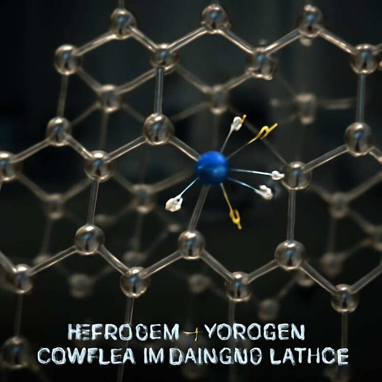 Image: Molecular Structure of Nitrogen-Hydrogen Complexes in Diamond Lattice - Visual understanding of how atomic arrangement creates thermochromic properties at microscopic level