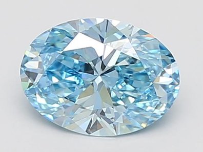 0.67 Ct. Fancy Vivid Blue Oval Lab-Grown Diamond