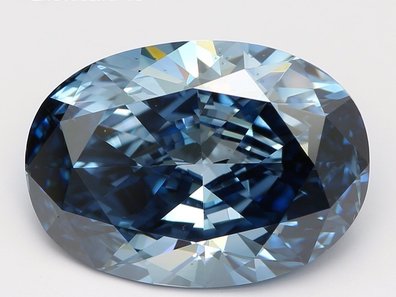 3.8 Ct. Fancy Deep Blue Oval Lab-Grown Diamond