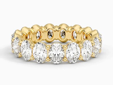 Oval Lab Diamond Eternity Ring (4 ct. tw.) in 14K Yellow Gold