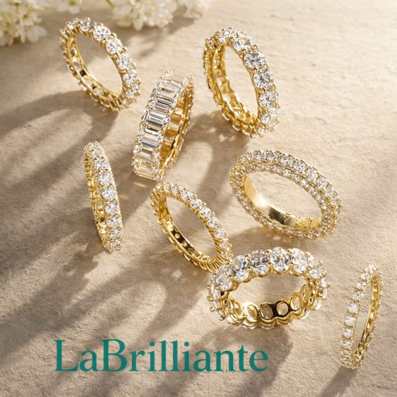 Light Performance Analysis of Full Circle Setting - Scientific demonstration showing how continuous diamond placement creates enhanced brilliance through internal light reflection