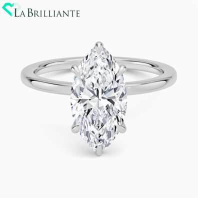 Secret Halo 1.5mm Diamond Ring in 18K White Gold