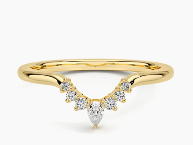 Lunette Lab Diamond Ring in 18K Yellow Gold