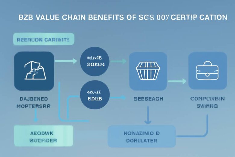 Infographic: B2B Value Chain Benefits of SCS-007 Certification - Maps how certification provides value at each stage from producer to corporate buyer, including compliance benefits and risk mitigation advantages