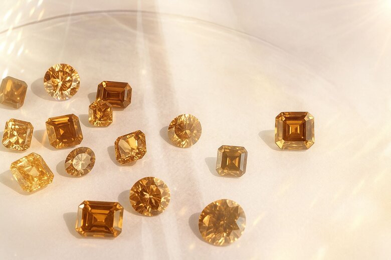 Image: 2025 Colored Diamond Trend - Champagne Lab Grown Diamonds