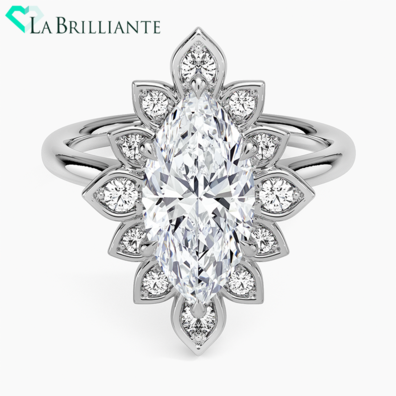 Fiore Halo Diamond Ring (14 ct. tw.) in 18K White Gold