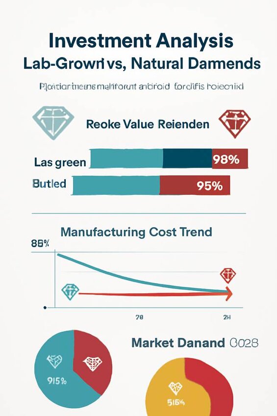 Image: Lab-Grown Diamond Investment Analysis Chart - Portfolio diversification potential meets luxury market reality