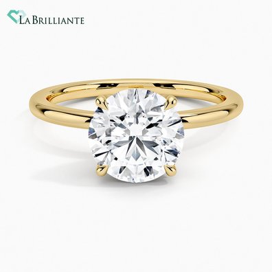 Petel Lab Diamond Engagement Ring in 18K Yellow Gold