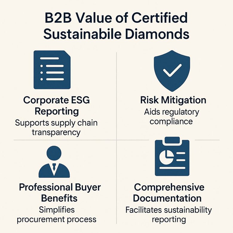 Infographic: B2B Value Chain Benefits of SCS-007 Certification - Maps how certification provides value at each stage from producer to corporate buyer, including compliance benefits and risk mitigation advantages