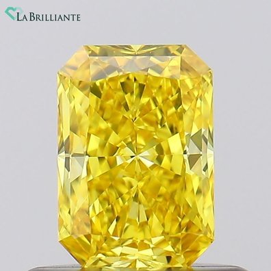 Radiant 0.52 Ct. Fancy Vivid Yellow VVS2 Lab-Grown Diamond