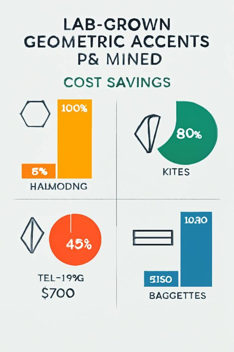 Infographic: Cost breakdown showing savings across different geometric accent shapes with specific dollar amounts and percentage comparisons - Visualizes the exact financial benefits readers can expect from each shape choice