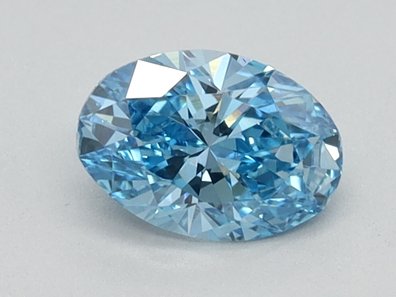 0.37 Ct. Fancy Vivid Blue Oval Lab-Grown Diamond