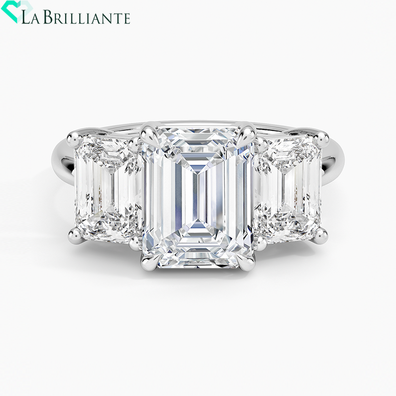 Luxe Rhiannon Three Stone Diamond Ring (1 1_10 ct. tw.) in 18K White Gold