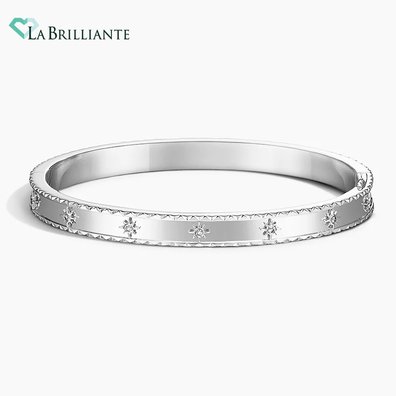 Sol Starburst Lab Diamond 6.5 In. Bracelet in 14K White Gold