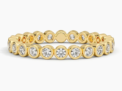 Bezel Round Eternity Lab Diamond Ring (1_2 ct. tw.) in 18K Yellow Gold