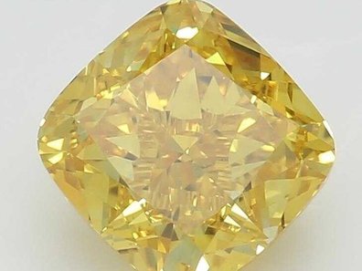 1.04 Ct. Fancy Vivid Orange Cushion Lab-Grown Diamond