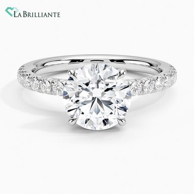 Amelie Lab Diamond Engagement Ring in 14K White Gold