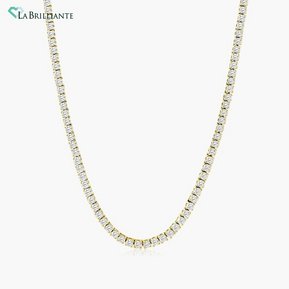 Straight Lab Diamond Tennis Necklace (7 ct.tw.) in 14K Yellow Gold
