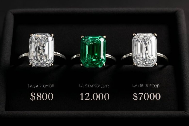 Image: Celebrity Radiant Cut Engagement Rings Side-by-Side Comparison - Visual showcase of Blake Lively, Jennifer Lopez, and Khloe Kardashian