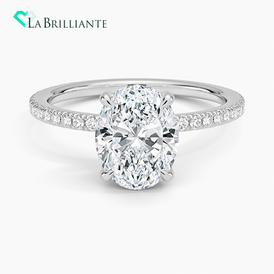 Viviana Three-Quarter Coverage Diamond Ring in 18K White Gold