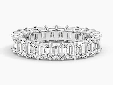 Emerald Lab Diamond Eternity Ring (4 ct. tw.) in 14K White Gold