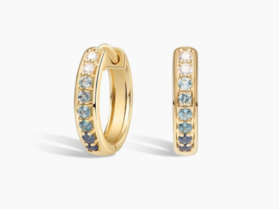 Marina Huggie Earrings in 14K Yellow Gold