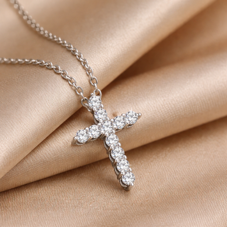 Value Proposition Visual Summary - Compelling infographic-style image showing the complete value equation of lab-grown diamond crosses including savings, quality retention, and spiritual significance over time