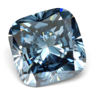 Blue lab-grown diamonds