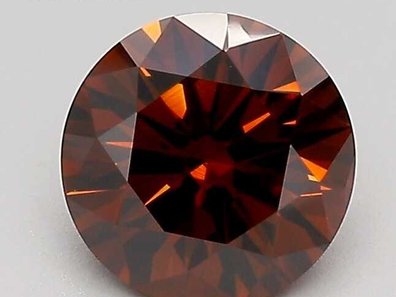 Orange lab-grown diamond