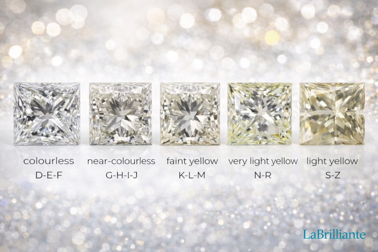 Princess Cut 76-Facet Structure Cross-Section - Visual breakdown showing how additional 19 facets are positioned to maximize light return through square geometry