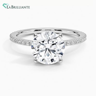 Luze Ballad Lab Diamond Engagement Ring in 18K White Gold