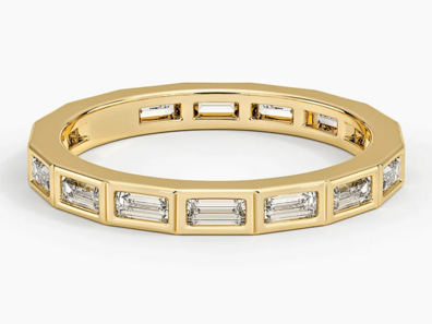 Bezel Baguette Eternity Diamond Ring (3_4 ct. tw.) in 18K Yellow Gold