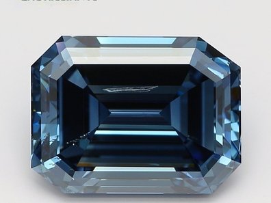 Blue lab-grown diamond