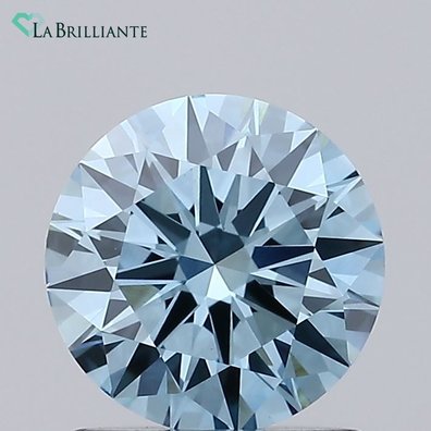 Round 1.13 Ct. Fancy Vivid Blue VVS2 Lab-Grown Diamond