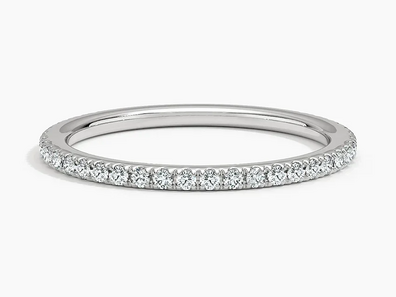 Ballad Three-Quarter Coverage Lab Diamond Ring (1_4 ct. tw.) in 14K White Gold