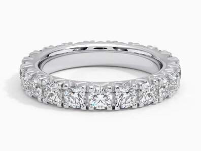 French Pave Lab Diamond Eternity Ring (2 ct. tw.) in 14K White Gold