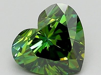 1.11 Ct. Fancy Deep Green Heart Lab-Grown Diamond