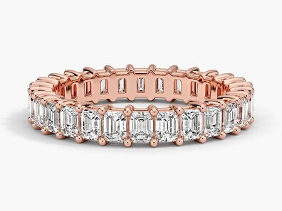Emerald Lab Diamond Eternity Ring (2 ct. tw.) in 14K Rose Gold