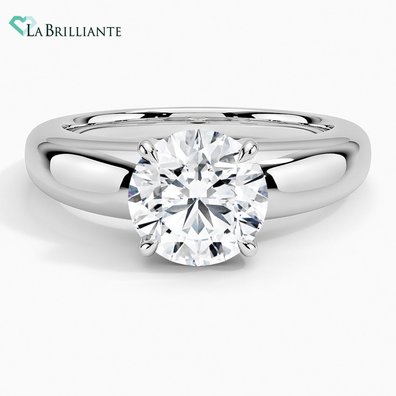 Adrian Solitaire Lab Diamond Engagement Ring in 18K White Gold