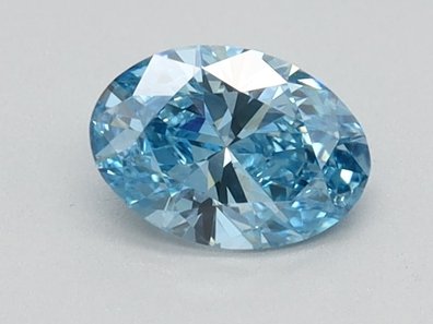 0.32 Ct. Fancy Vivid Blue Oval Lab-Grown Diamond