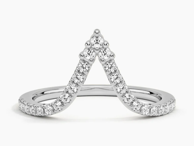 Nouveau Diamond Ring in 18K White Gold